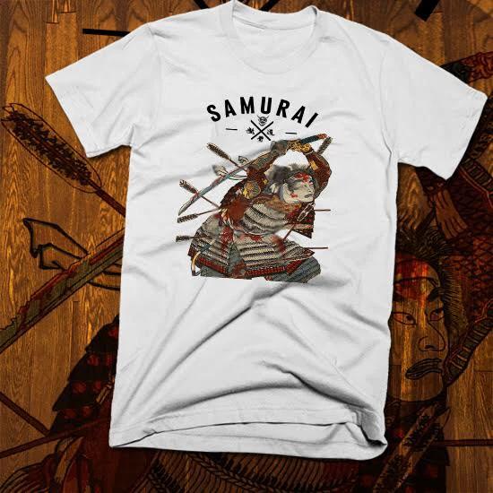 Samurai T-Shirt Japanese Bushido Code kill Bill Hattori Hanzo Katana Ronin tee L