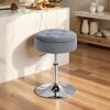 Bar Stool, Bistro Stool with Storage Space, Swivel Bar Chair, Height-adjustable Kitchen Stool with Velvet Cover, 39x39x65 cm, Grey