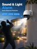 AIOOK Dual lens HD 10MP outdoor camera 5X ZOOM WIFI camera mobile tracking full-color night vision two-way intercom ICSEE APP