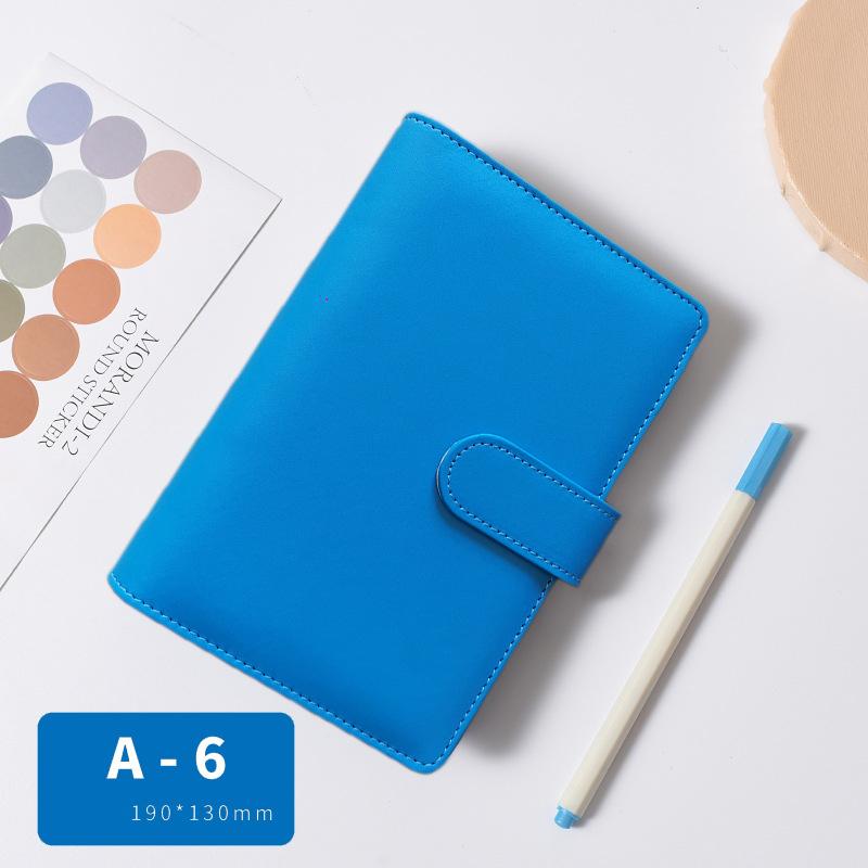 Customized Planner Diary Notebooks A5 A6 A7 Ring Binder Budget Pu Leather Binder Clip Notebook