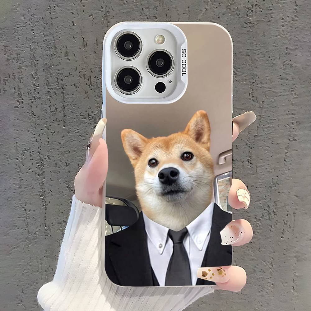 Cute Shiba Inu Phone Case For iPhone 17,16,15,14,13,12,11,Pro,XS,Max,Plus,Mini,SE White Candy Matte Shockproof Cover