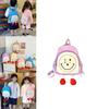 Adorable Plush Smile Face Backpack For Kids Unique Design Lightweight And Spacious