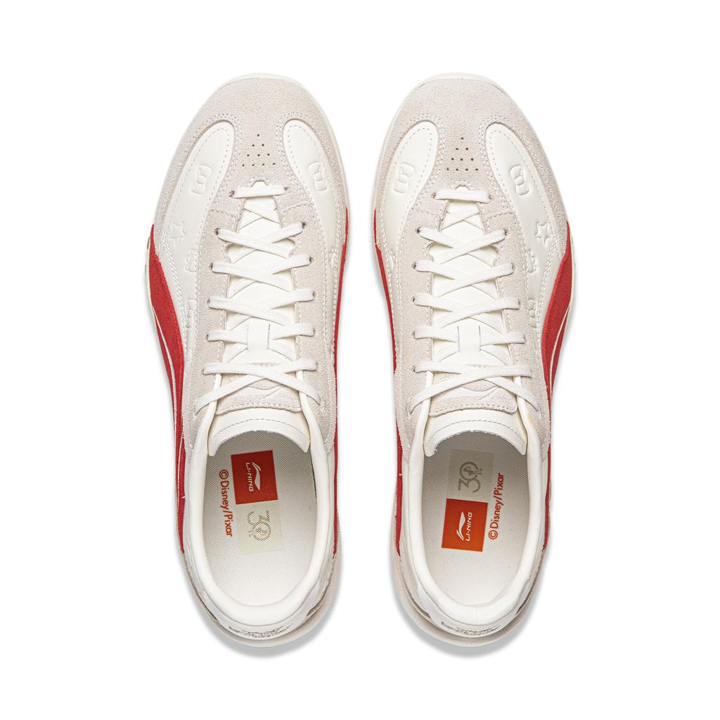 Disney X Li Ning Xingliu Abrasion Resistant, Lightweight, Balanced Low Top Casual Shoes Unisex White Red AGLV096-9