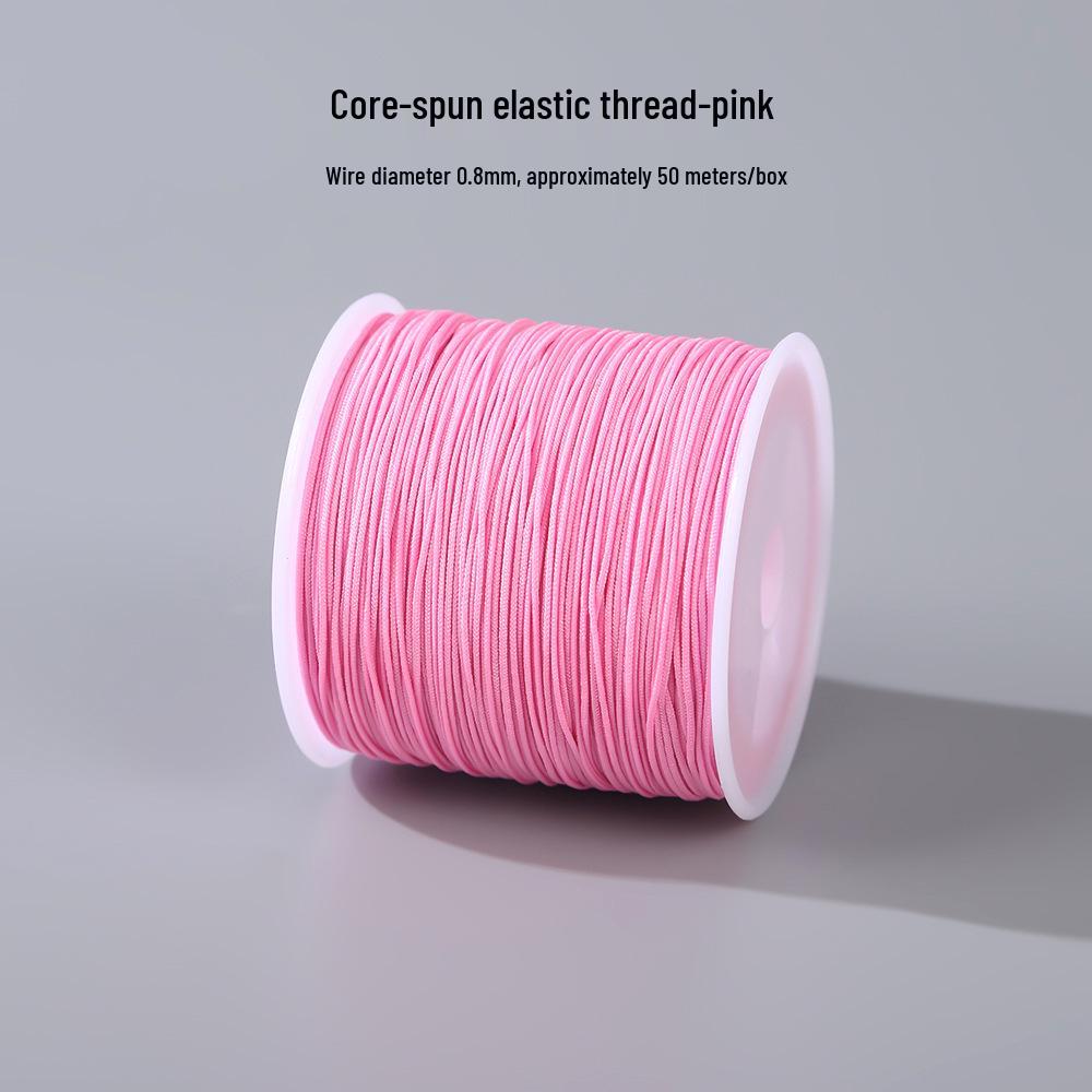 Colorful Core-Spun Elastic Cord for DIY Jewelry & Bodhi Bracelets - Wear-Resistant and Perfect for Knotting