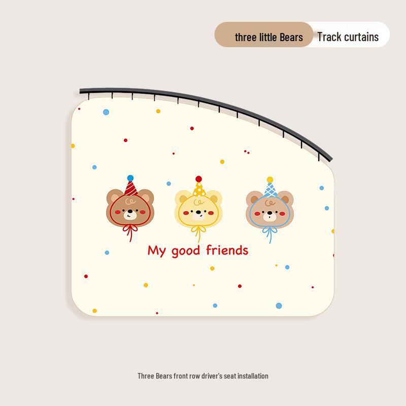 Double-Sided Cartoon Car Sunshade - Heat Insulation Window Curtain for Sun Protection