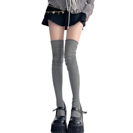 

Свободные чулки до бедра женские эластичные выше колена присборенные носки длинные чулки выше колена для ботинок юбок вечеринок свиданий уличной одежды