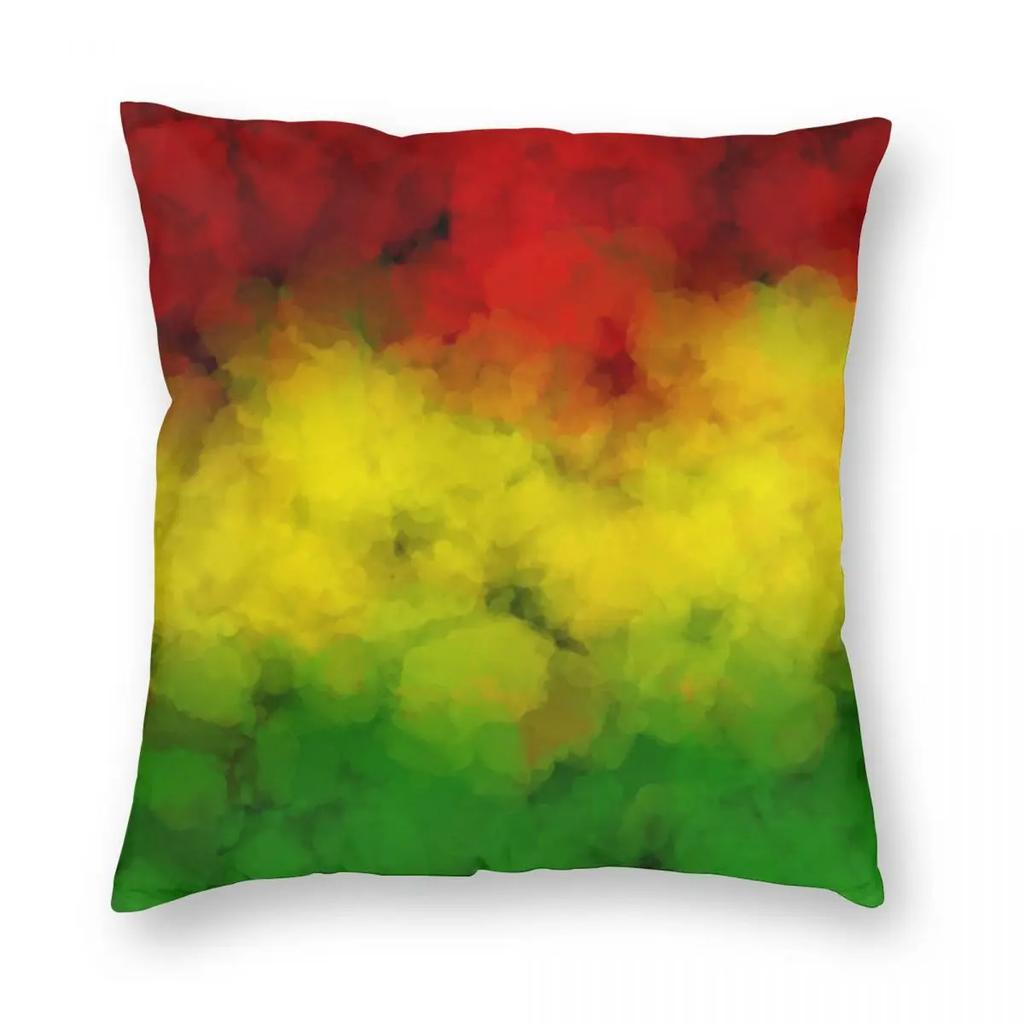 Rasta Watercolor Smoke Pillowcase Printing Polyester Cushion Cover Decor Throw Pillow Case Cover Home Zippered X