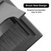Aluminum Alloy Rectangle Desk Wire Hole Cover Table Outlet Port Computer Desk Cable Grommet Hole Holder with Black Brush