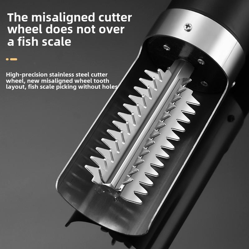 Fish Scale Scraping Artifact Electric Scale Scraping Automatic Wireless Charging Type Household and Commercial Kitchen Convenient Scale Scraping Blade
