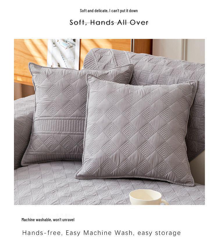 Four Seasons Non-Slip Pure Cotton Sofa Cushion - Modern Leather Sofa Cover 2026.