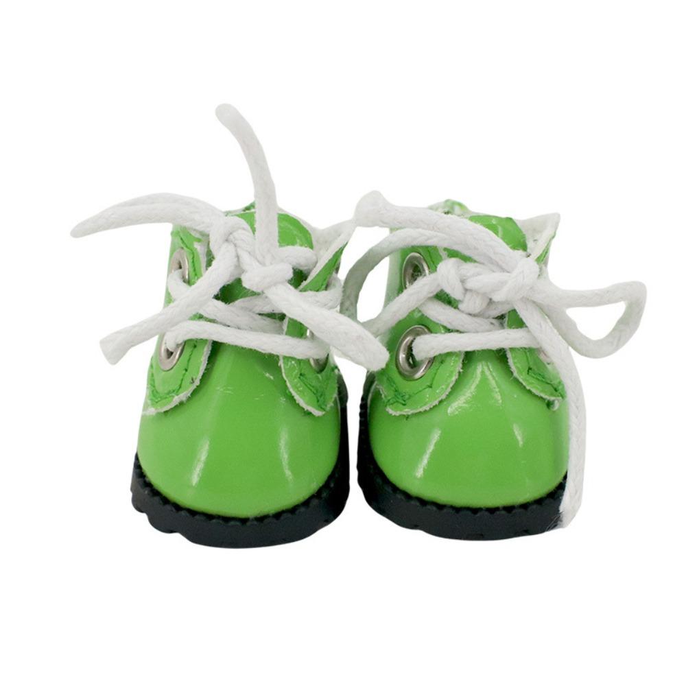 New 3.4CM Size Doll Leather Shoes Cute Design Leather Material Doll Clothes 17cm Size Miniature Shoes For Doll Shoes Doll Toys