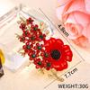 Women Men Exaggerated Luxury Exquisite Crystal Flower Poppies Badges Brooch Fashion Elegant Lady Party Wedding Pin Accessories