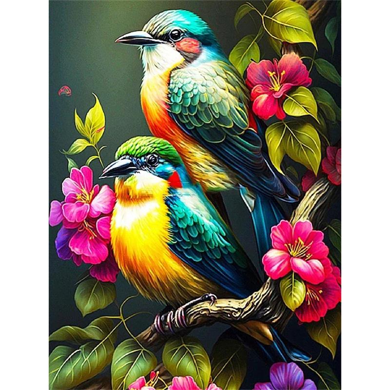 DIY Diamond Painting Birds On The BranchCross Stitch Kit Mosaic Art Diamond Painting Full Circle/Square Diamond Home Decoration