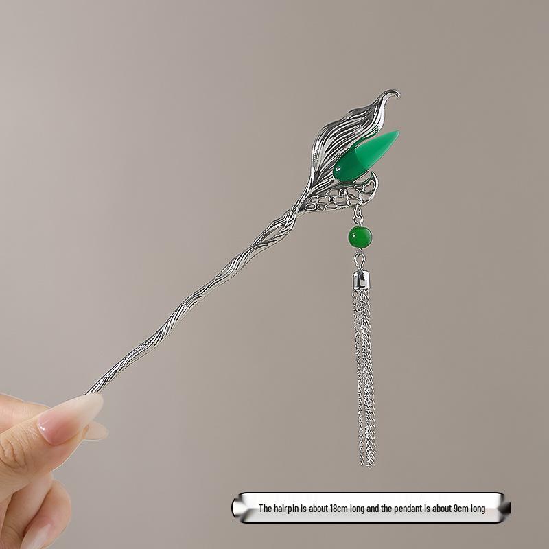 Vintage Chinese Style Hairpin for Updos - Elegant Retro Hair Stick with Tassel for Qipao