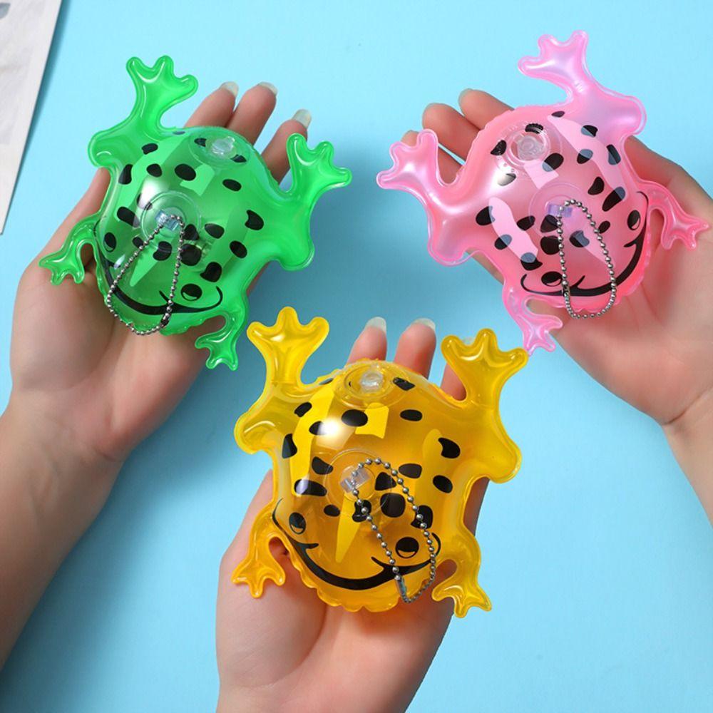 

PVC Glowing Inflatable Frog With Flashing Light Light-Up Frog Model Luminous Frog Balloon Pendant