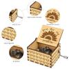 Wooden Hand Cranked Music Box Retro Light Luxury Exquisite Carving Wooden Music Box Exquisite Birthday Gift
