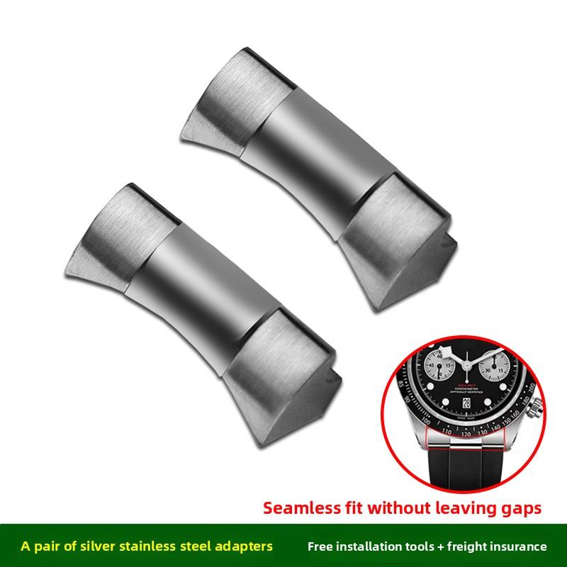 

High Quality Watch band 20MM 21mm 22mm For Tudor Biwan Black Bay M79230R M79363N series Metal Curved End port Rubber Watch Strap 20mm серебряный