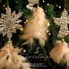 Plastic Christmas Tree Feather Pendant Snowflake Elk Christmas Hanging Decoration Feather Angel Hanging Ornament