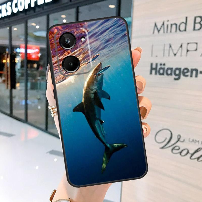 Ocean Shark Tooth Fish Case For Realme 15 13 12 10 11 14 Pro Plus GT6 GT7 C15 C35 C53 C55 C61 C63 C65 C67 C71 C75
