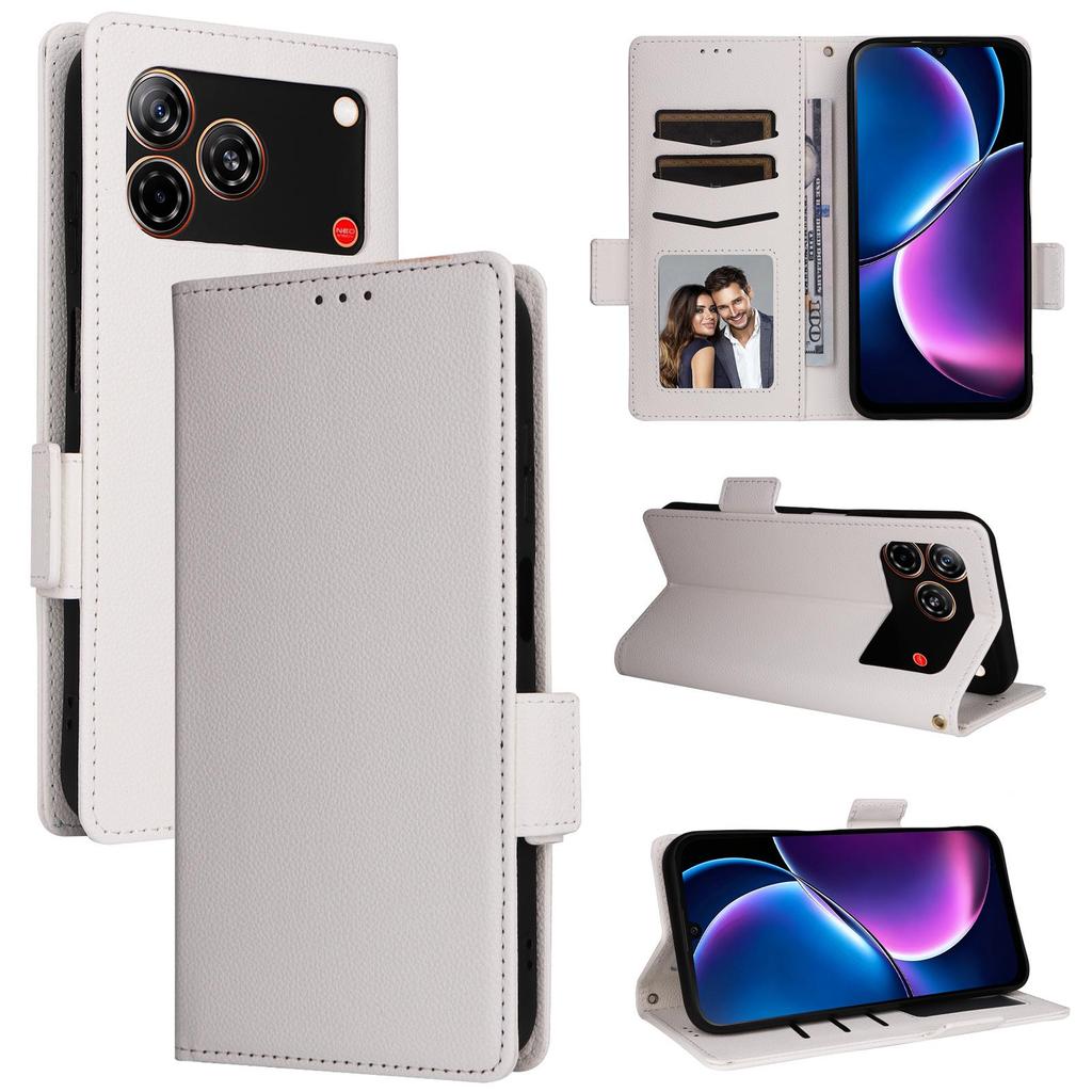 Étui à rabat compatible avec ZTE nubia A57 Étui de protection avec fermeture magnétique Portefeuille Étui de téléphone en cuir