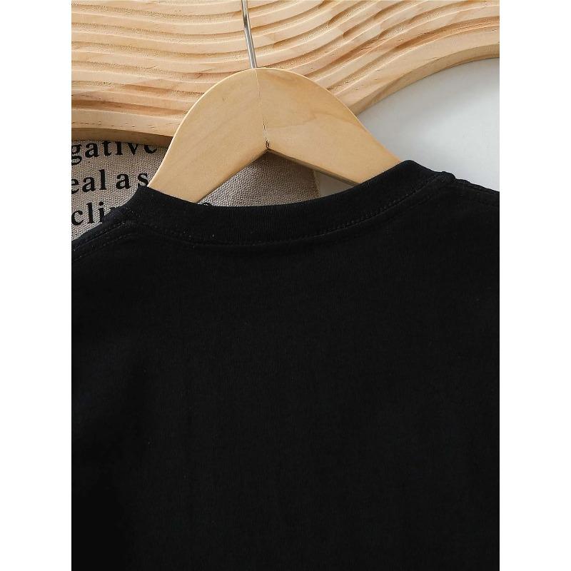 European sizes little boys Short Sleeve T-Shirt Soft & Comfortable Everyday Top, Suitable for home, outdoor, and sports activities