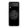 Dragon Design Clear Phone Case For Samsung Z Flip 4 5 Case Thin Transparent High Hard PC Shell On For Galaxy Z Flip 3 5 Cover