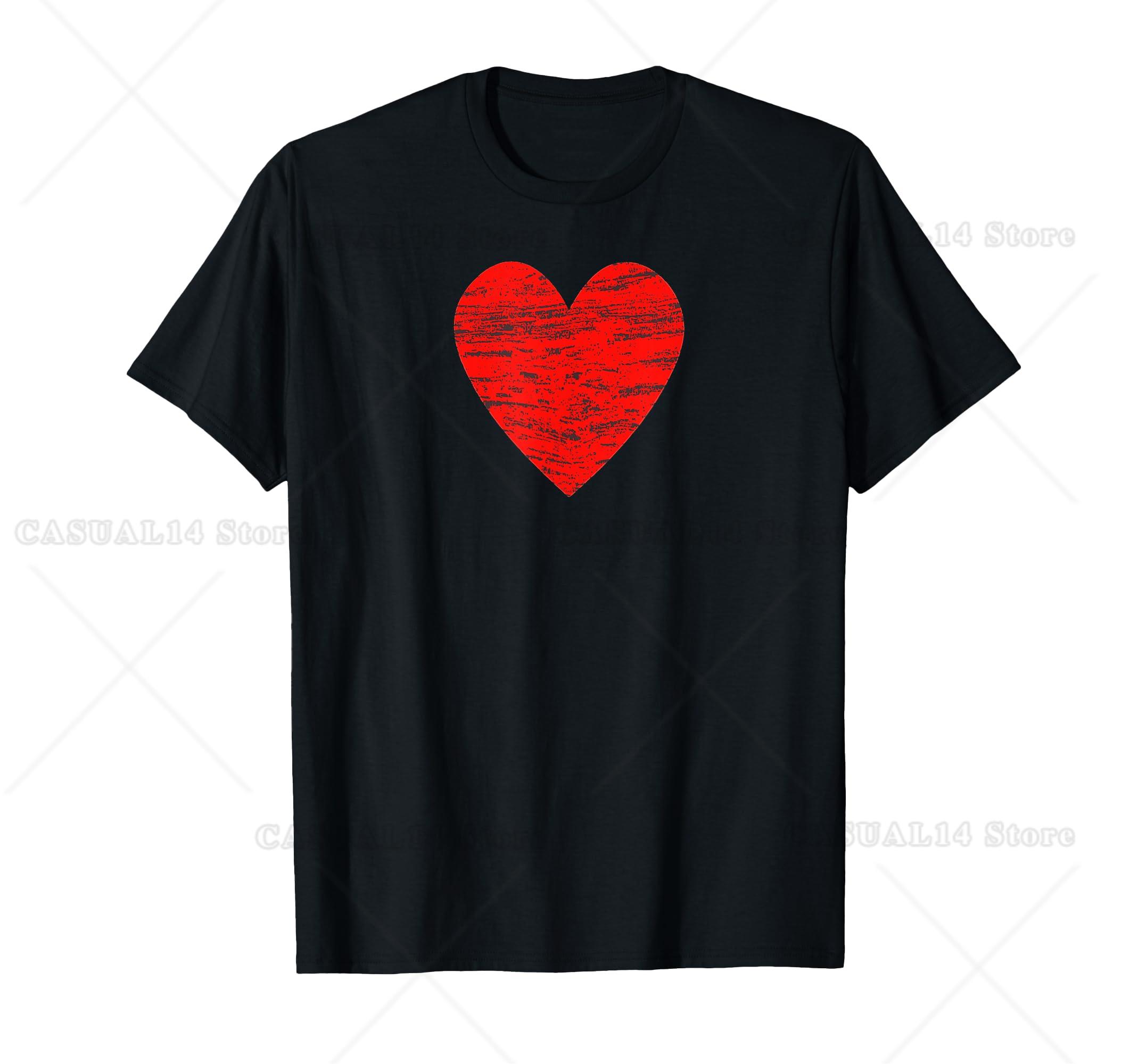 Valentines Day Heart - Red Retro Graphic Love Valentine Men Women Girls Kids T-Shirt S