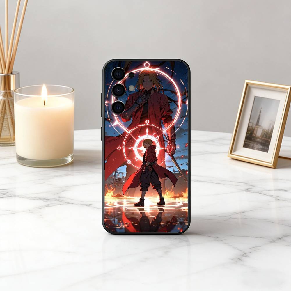 

Alchemist F-Fullmetal E-Edward E-Elric-E Phone Case For Samsung S25,S24,S21,S22,S23,S30,Ultra,S20,Plus,Fe,Lite,Note,Black Cover Samsung S22plus5G