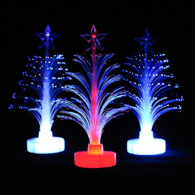 Romantic Mini Fiber Optic Colorful Christmas Tree Night Light