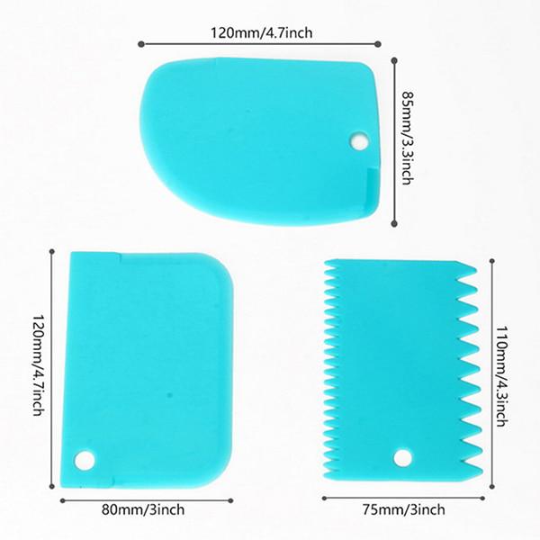 

3 шт./лот пластиковый нож для теста глазурь скребок для помадки торт украшения выпечки инструмент синий