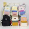 Schoolbag Korean Version Niche New Backpack Female Dopamine Contrasting Color Primary School Junior High School Student Schoolbag Light Backpack Male