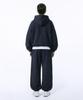 PRINOAR String Single-Pleat Wide Pants - Navy