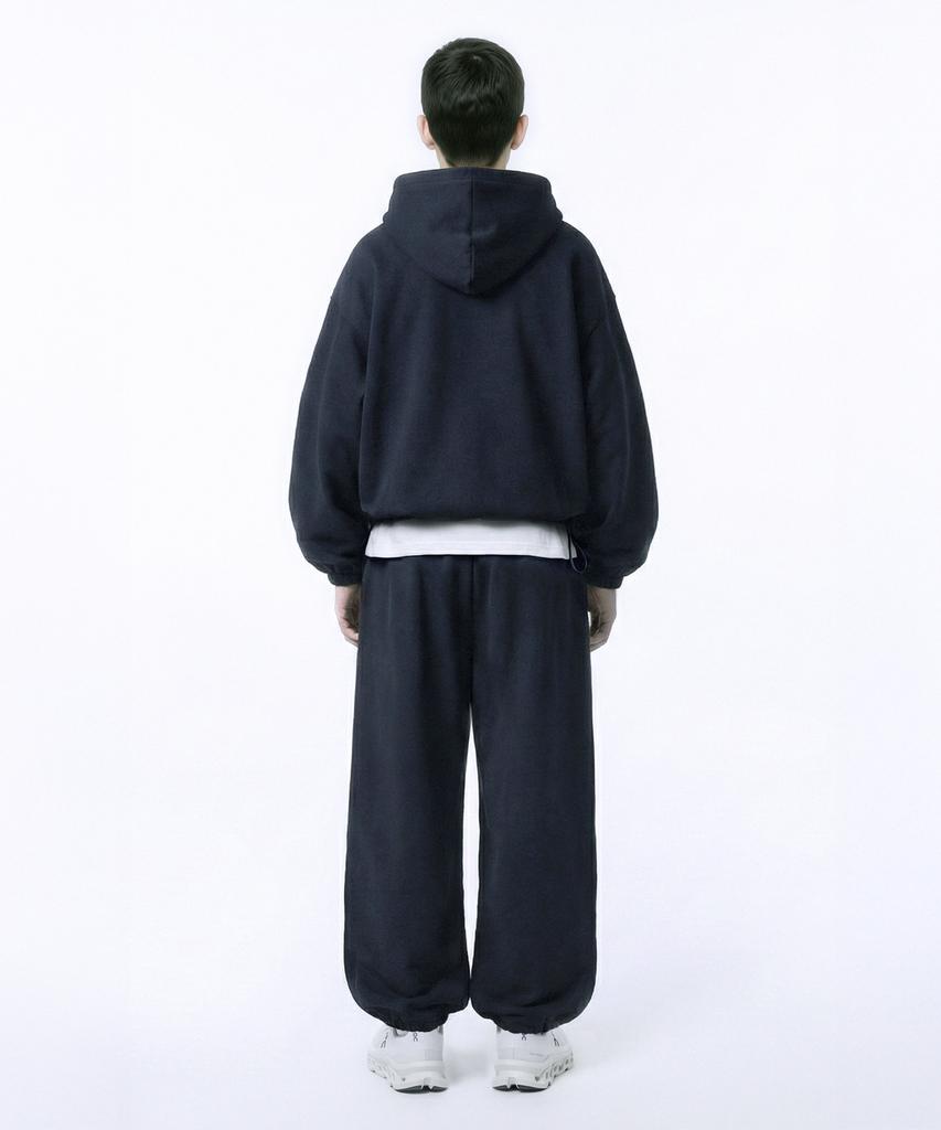 PRINOAR String Single-Pleat Wide Pants - Navy