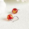 Colorful Handmade Glass Beads & Stainless Steel Women's Stud Earrings