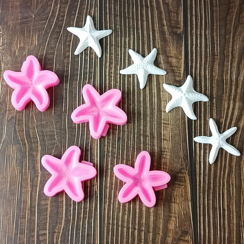 Starfish Silicone Candle Molds for Candle Soap Making Sea Creature Themed Gypsum Silicone Molds for Home Decoration
