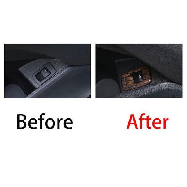 Tailgate Rear Door Switch Cover Car Inner 2018-21 Fit For BMW X2 F39 Wood Grain