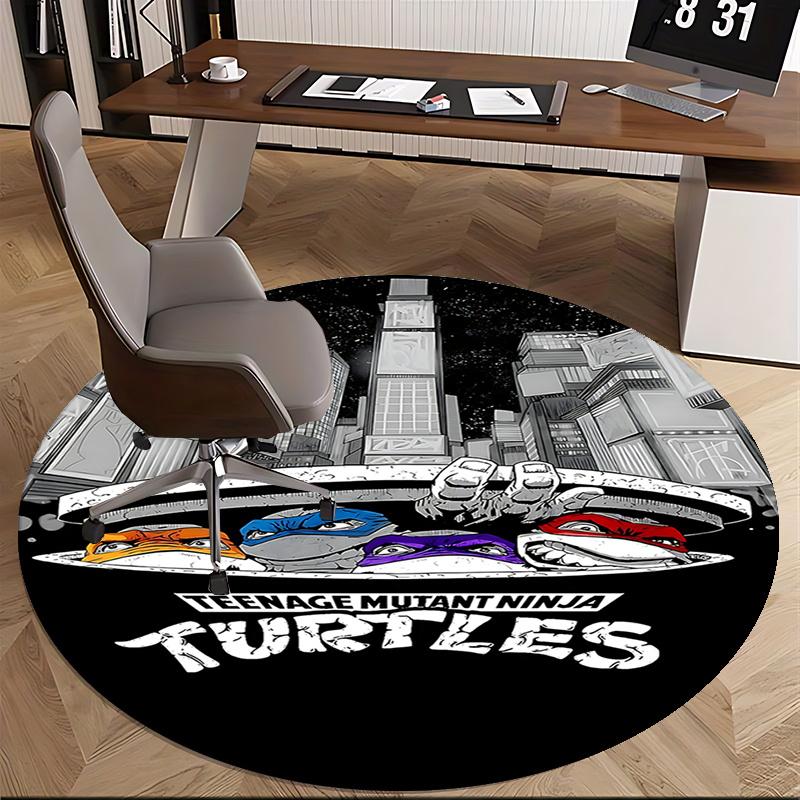 Teenage Mutant Ninja Turtles Chair Mat - Round Carpet for Home Decor, Office Use, Living Room
