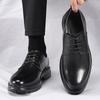 Herrenschuhe aus echtem Leder Klassischer Gentleman-Stil Outdoor formelle Party Täglich Business und Büro Dicksohlige Erwachsenenschuhe Schwarz