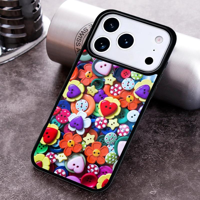 Nähschere Knöpfe Handyhülle Für iPhone 17,16e,15,14,13,12,11,Mini,Pro,MAX Weiche Silikonhülle