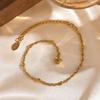 Stainless Steel Water Wave Bead Chain Bracelet for Women Gold Color Vintage Bracelets Jewelry Gifts