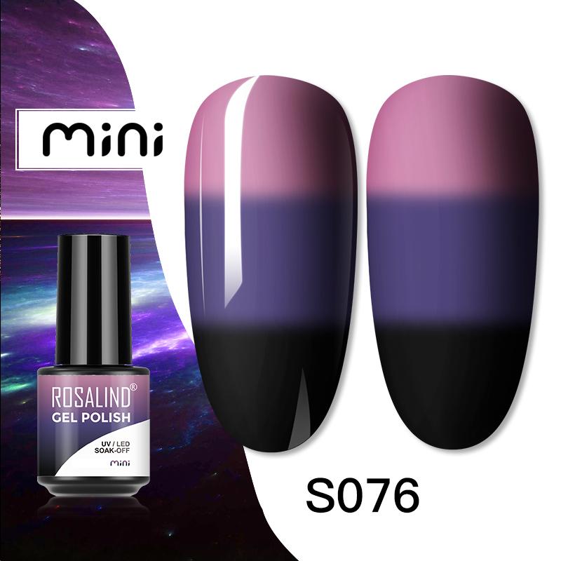 ROSALIND Mini Pure Color Gel 80 Colors Nail Polish Soak Off UV LED Gel Polish Varnish Lacquer Semi Permanent Base Top Coat For Nail Art Design