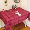 Festive Red Plaid Tablecloth for Christmas, New Year, & Weddings