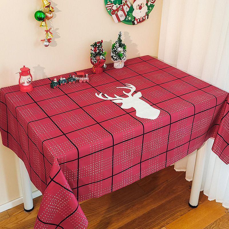 Festive Red Plaid Tablecloth for Christmas, New Year, & Weddings
