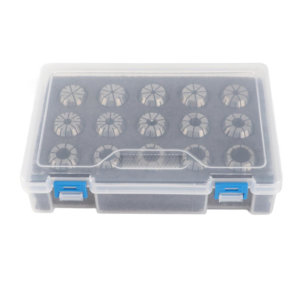 15Pcs ER25 Chuck Set High Speed Steel Spring Collets with Wrench CNC Milling Machine Parts