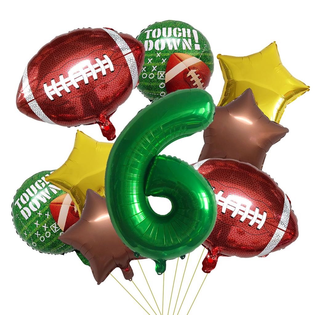 Rugby-Spieler-Thema, amerikanische Fußball-Luftballons, Sport-Thema, Party-Dekor-Set, Teenager im Alter von 1–9 Jahren, Teenager-Geburtstagsballons, Globos