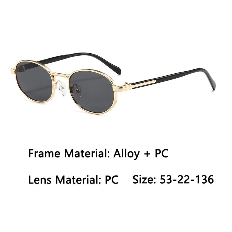 Xiaomi Vintage Small Oval Sunglasses for Men Women UV400 Alloy Frame Multi Color Retro Street Daily Shades