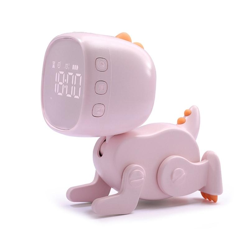 

Будильник Детские часы для тренировки сна Ночники ,Настольные цифровые часы с динозавром розовый