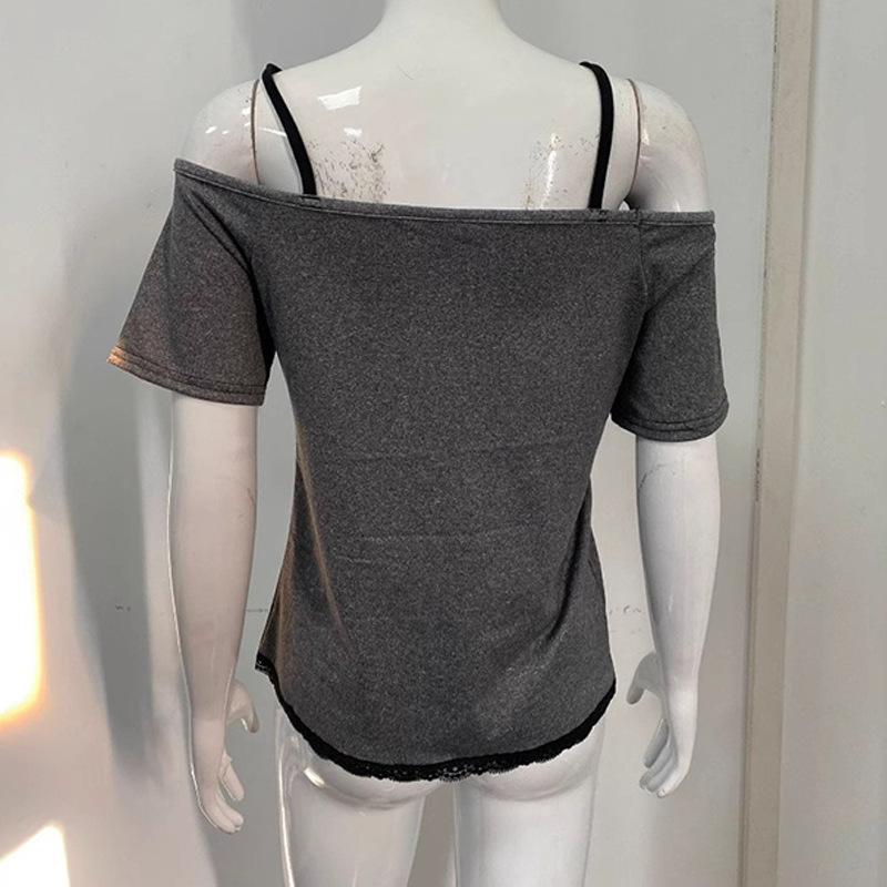 European and American Summer Geometric Pattern Printed Women's T-shirt