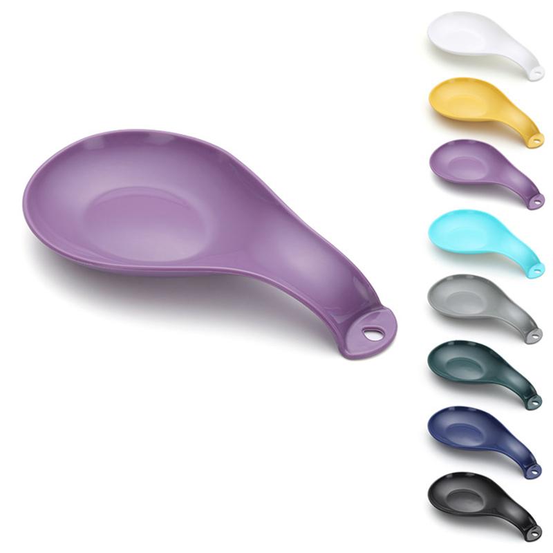 2Pcs Heat-Resistant Spoon Rest Pp Spoon Pad Holder Cooking Spoon Rest Coffee Spoon Holder Dishwasher Safe Spoon Rest purple 2pcs