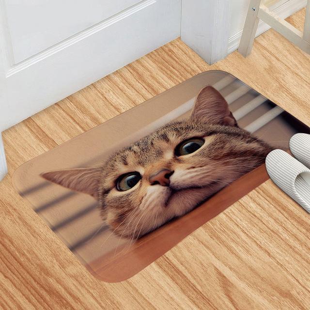 Dinosaur Pattern Wolf Pattern Floor Mat Bathroom Door Mat SofaPet Mat Corridor Balcony Non -Slip Decorative Carpet